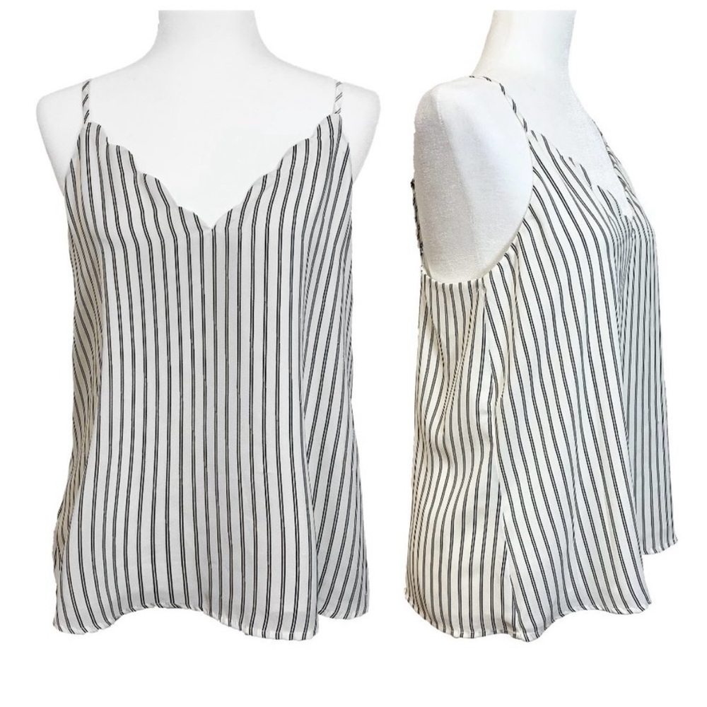 Socialite XS women’s adjustable scalloped tank